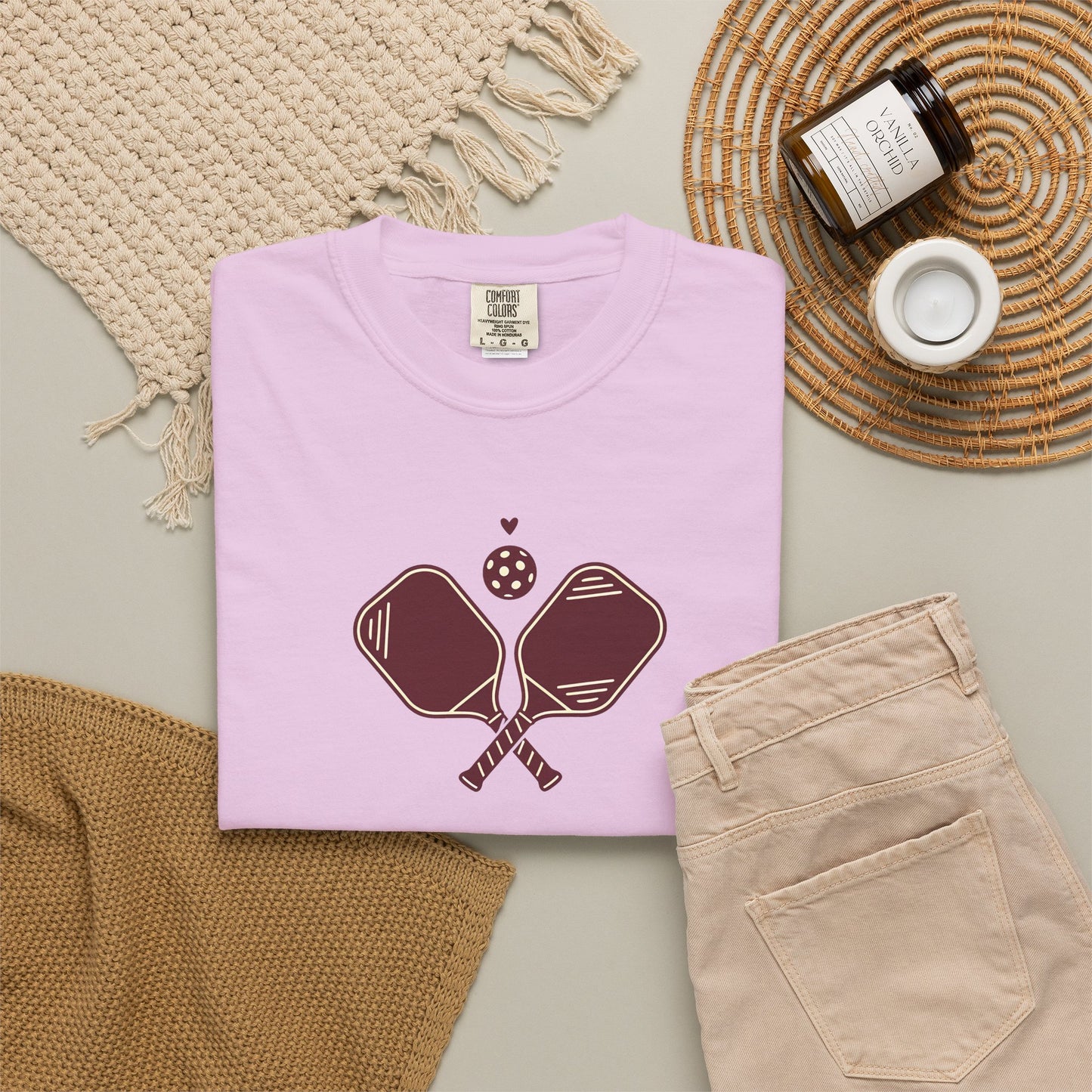 Pickleball Heart Icon Tee Pickler Love Minimalist Graphic Unisex Shirt