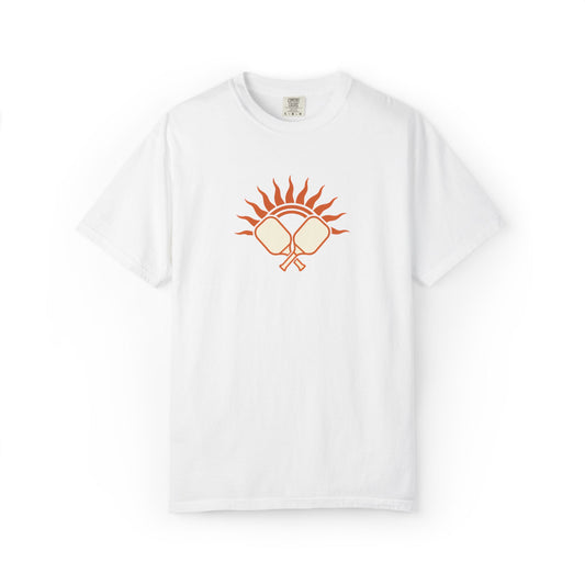 Pickleball Sun Badge Tee Pickler Vintage Minimalist Unisex Shirt