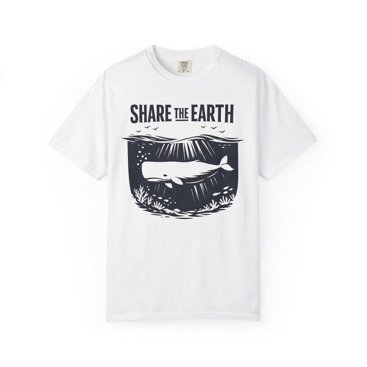 Whale Conservation Tee | Share the Earth Graphic Shirt | Ocean Wildlife Gift | Unisex