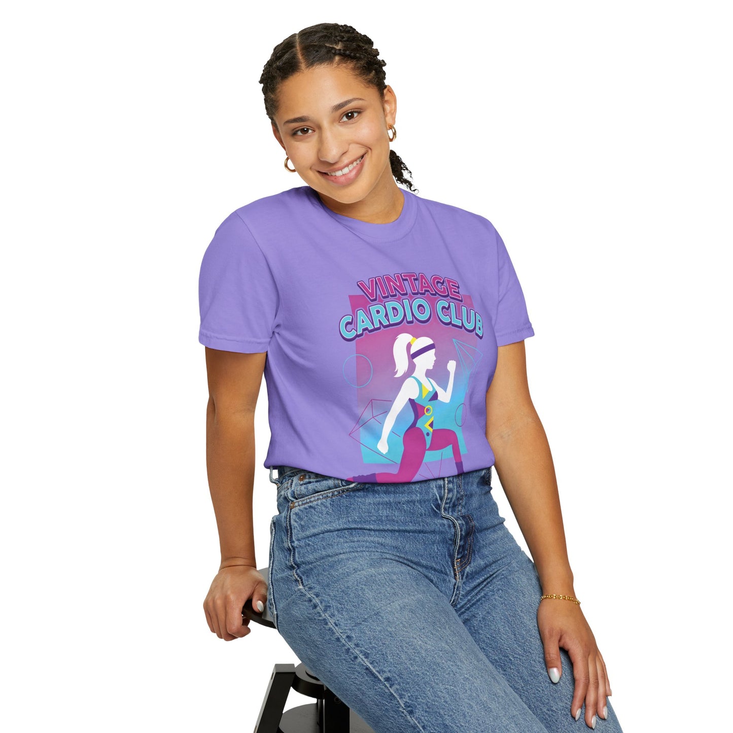 Vintage Cardio Club Retro 80s Lunge Graphic Tee | Workout Shirt Women