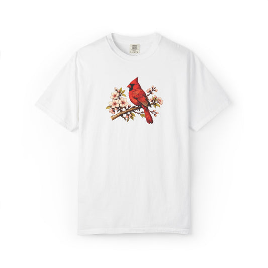 Cardinal Botanical Tee | Vintage Bird Art Shirt | Bird Watcher Gift
