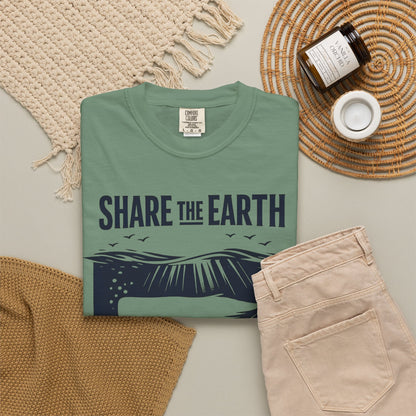 Whale Conservation Tee | Share the Earth Graphic Shirt | Ocean Wildlife Gift | Unisex