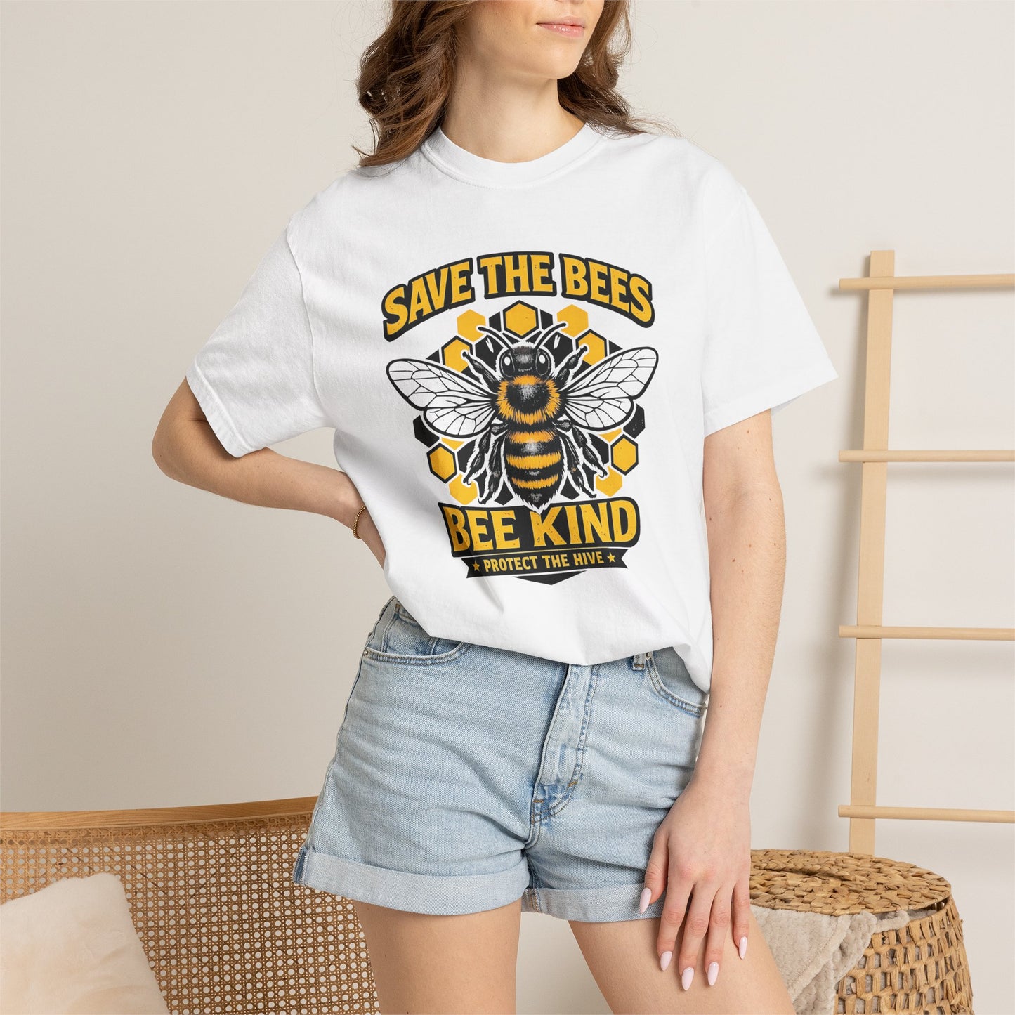 Save the Bees Graphic Tee | Bee Kind Conservation Shirt | Earth Day Gift | Nature Tee