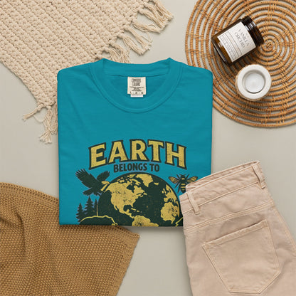 Earth Belongs to Everyone Earth Day Tee | Conservation Art Shirt | Wildlife Gift