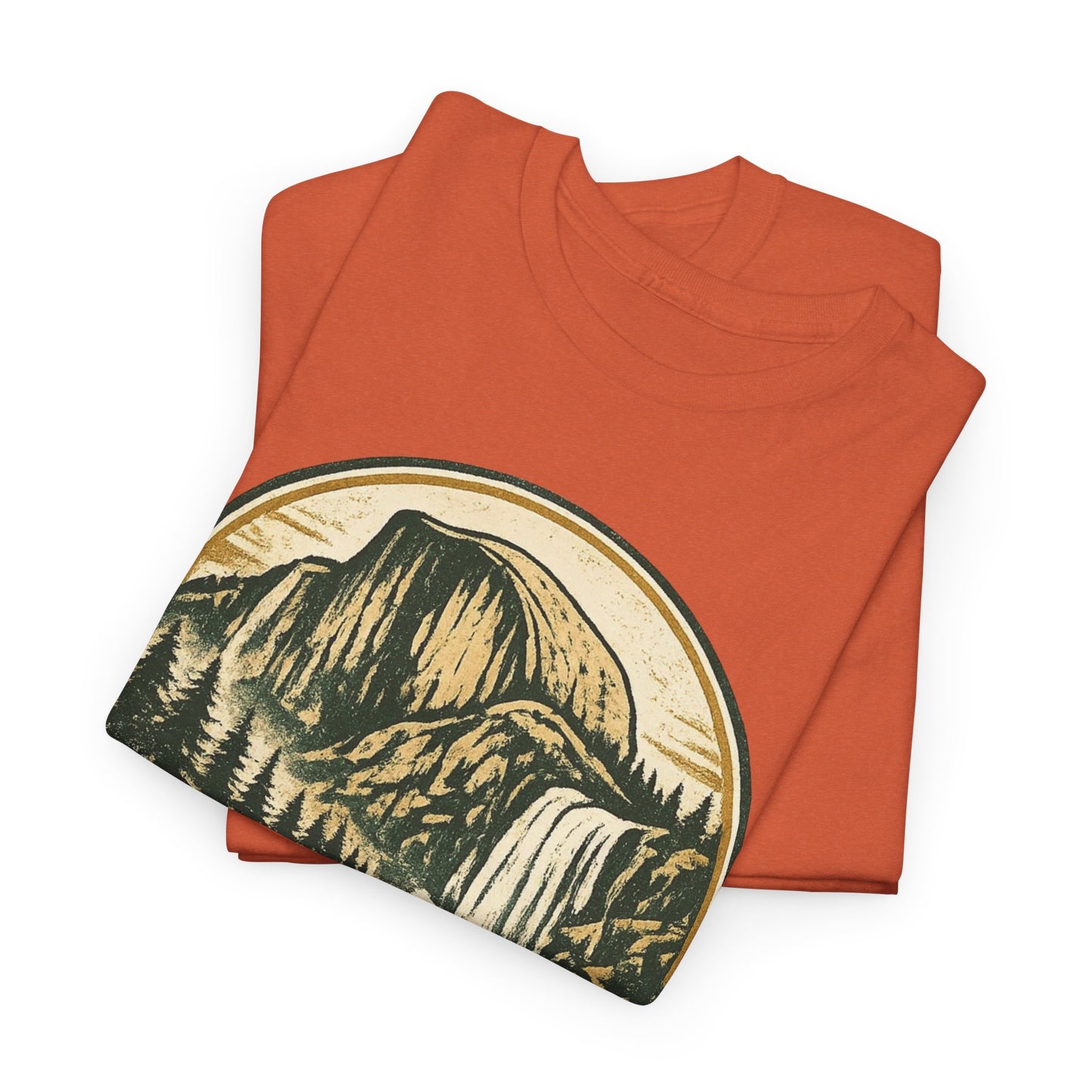 Great Outdoors Retro Badge Tee | Yosemite Half Dome Graphic Shirt | Camping Gift