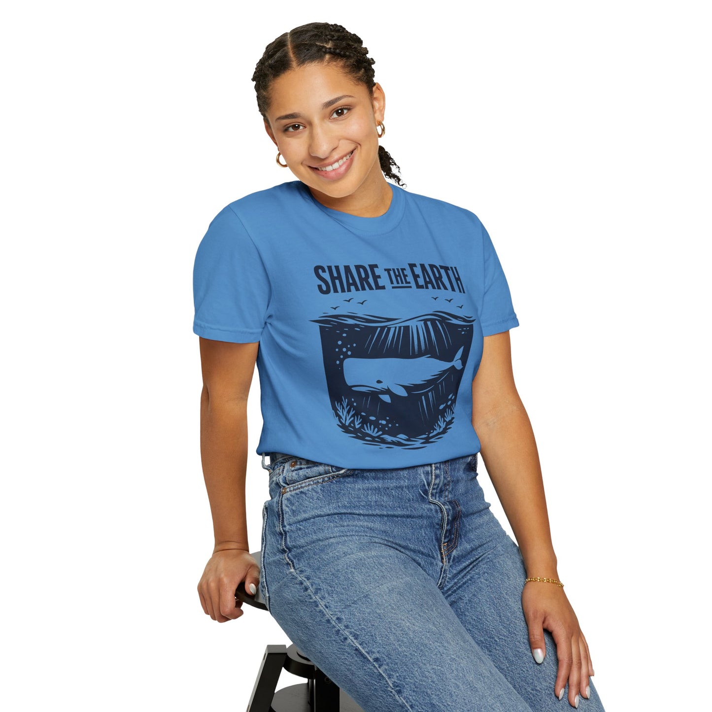 Whale Conservation Tee | Share the Earth Graphic Shirt | Ocean Wildlife Gift | Unisex