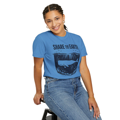 Whale Conservation Tee | Share the Earth Graphic Shirt | Ocean Wildlife Gift | Unisex