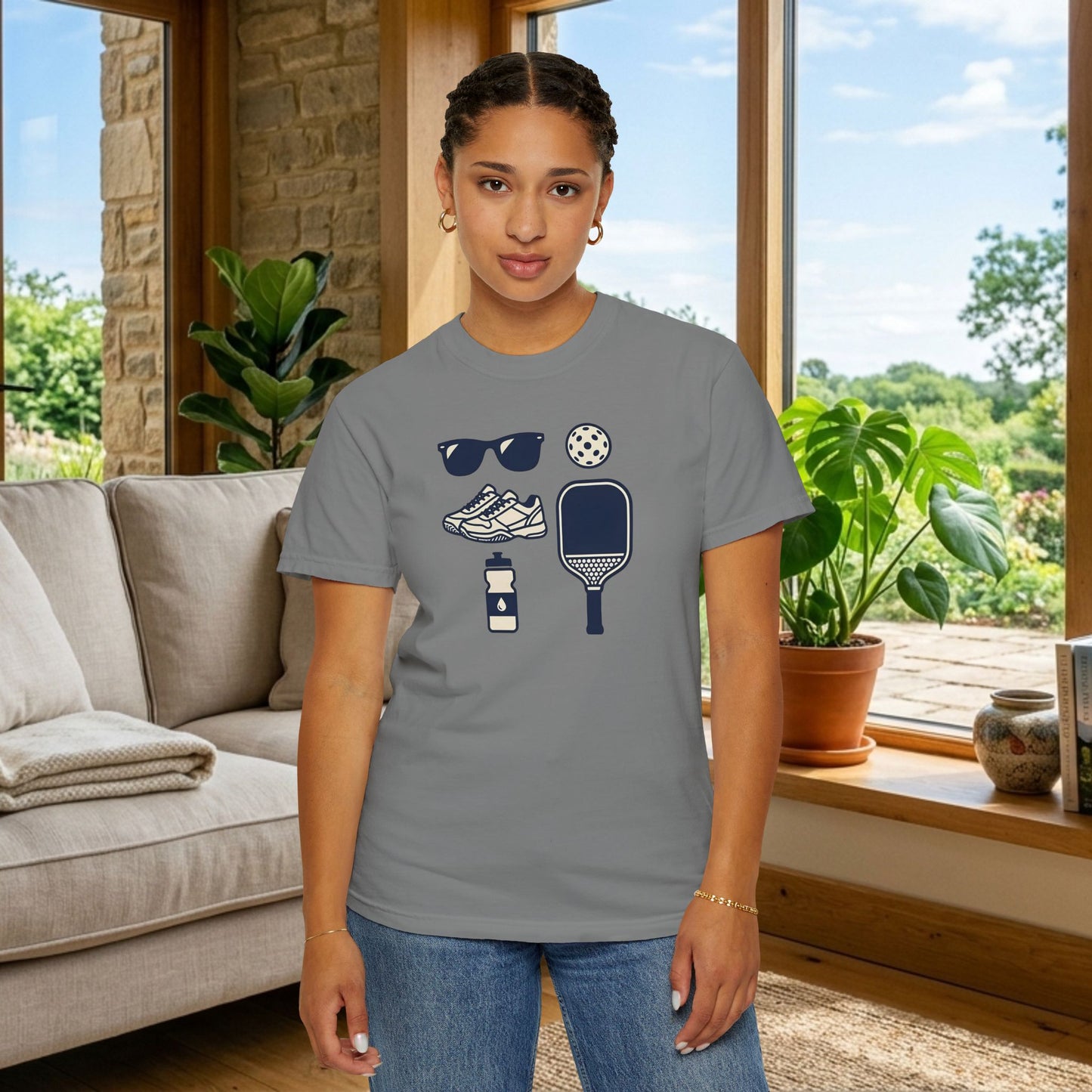 Pickleball Essentials Icon Tee Minimalist Pickler Sport Unisex Graphic Shirt