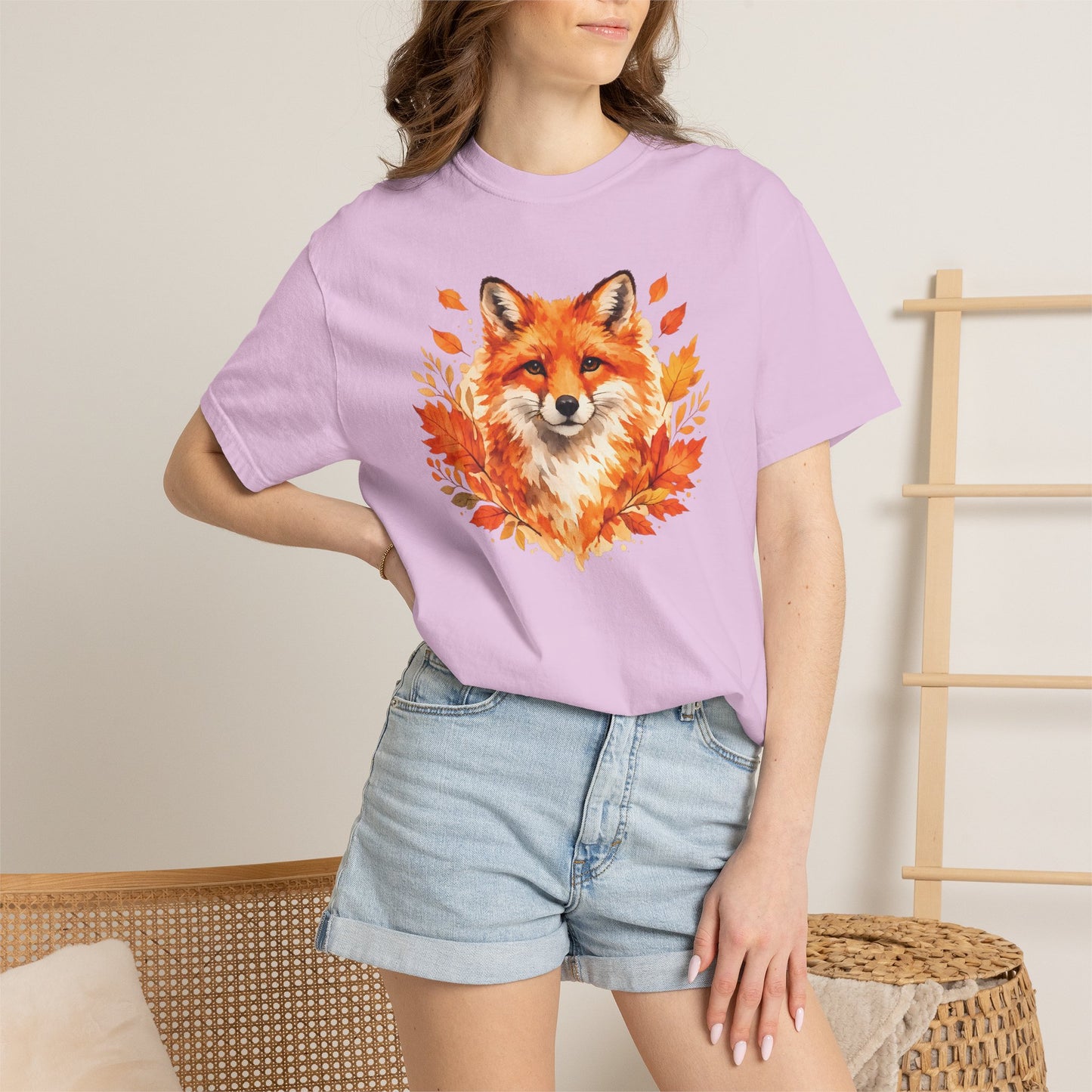 Watercolor Fox Graphic Tee | Autumn Wildlife Art Shirt | Nature Lover Gift | Unisex