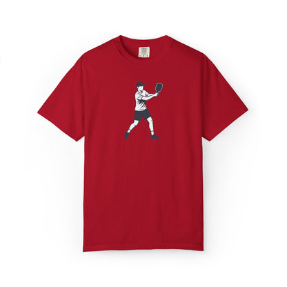 Pickleball Player Silhouette Tee Pickler Minimalist Men's Graphic Shirt