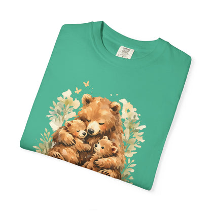 Mother Bear and Cubs Watercolor Tee | Wildlife Art Shirt | Mother Nature Gift | Unisex