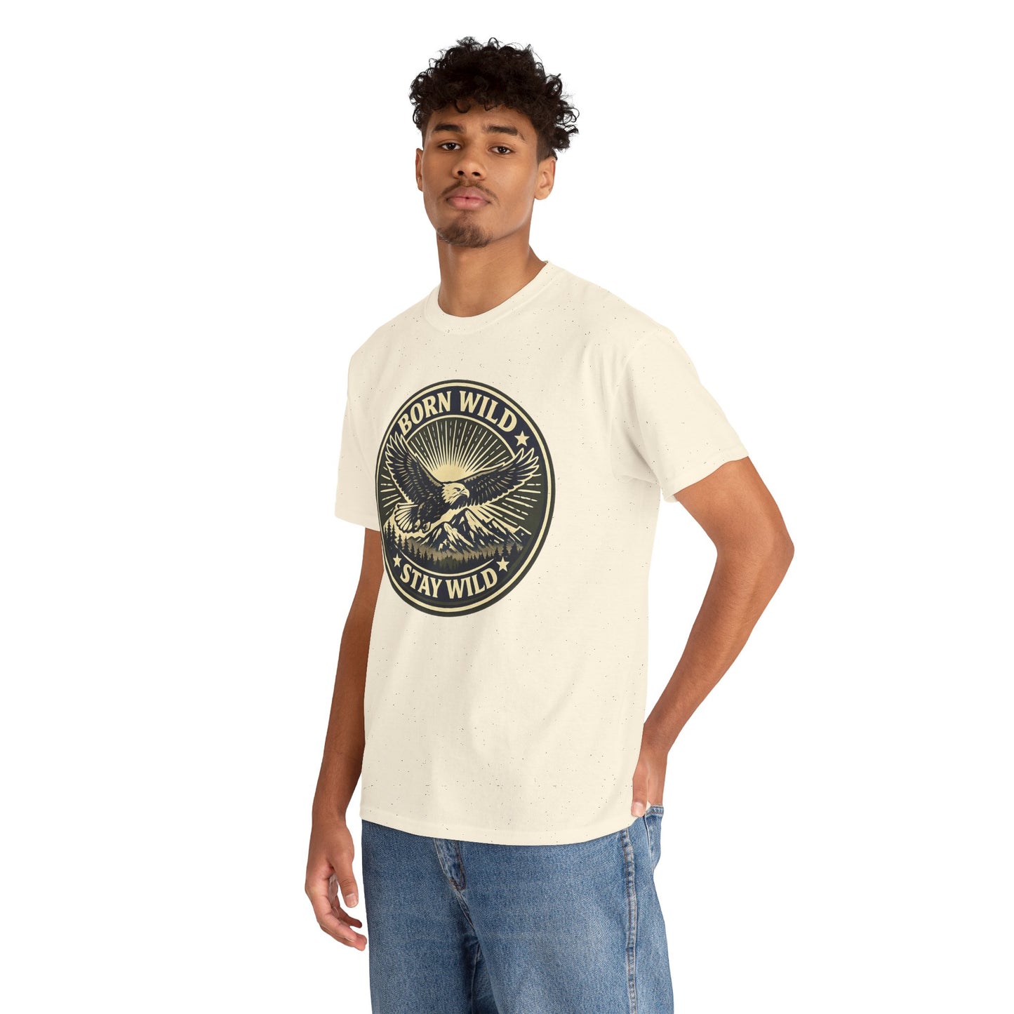 Eagle Ranger Patch Graphic Tee | Mid-Century Outdoor Shirt | Born Wild Stay Wild Unisex