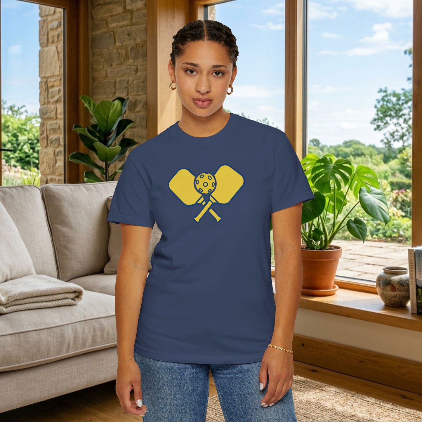 Pickleball Crossed Paddles Tee Pickler Minimalist Graphic Unisex Shirt