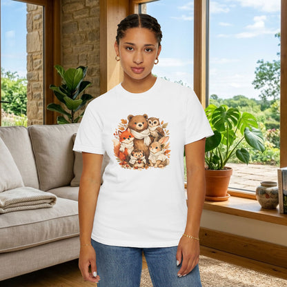 Woodland Friends Watercolor Tee | Forest Animal Gift Shirt | Wildlife Art | Nature Lover