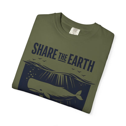 Whale Conservation Tee | Share the Earth Graphic Shirt | Ocean Wildlife Gift | Unisex