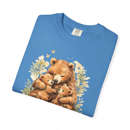 Mother Bear and Cubs Watercolor Tee | Wildlife Art Shirt | Mother Nature Gift | Unisex
