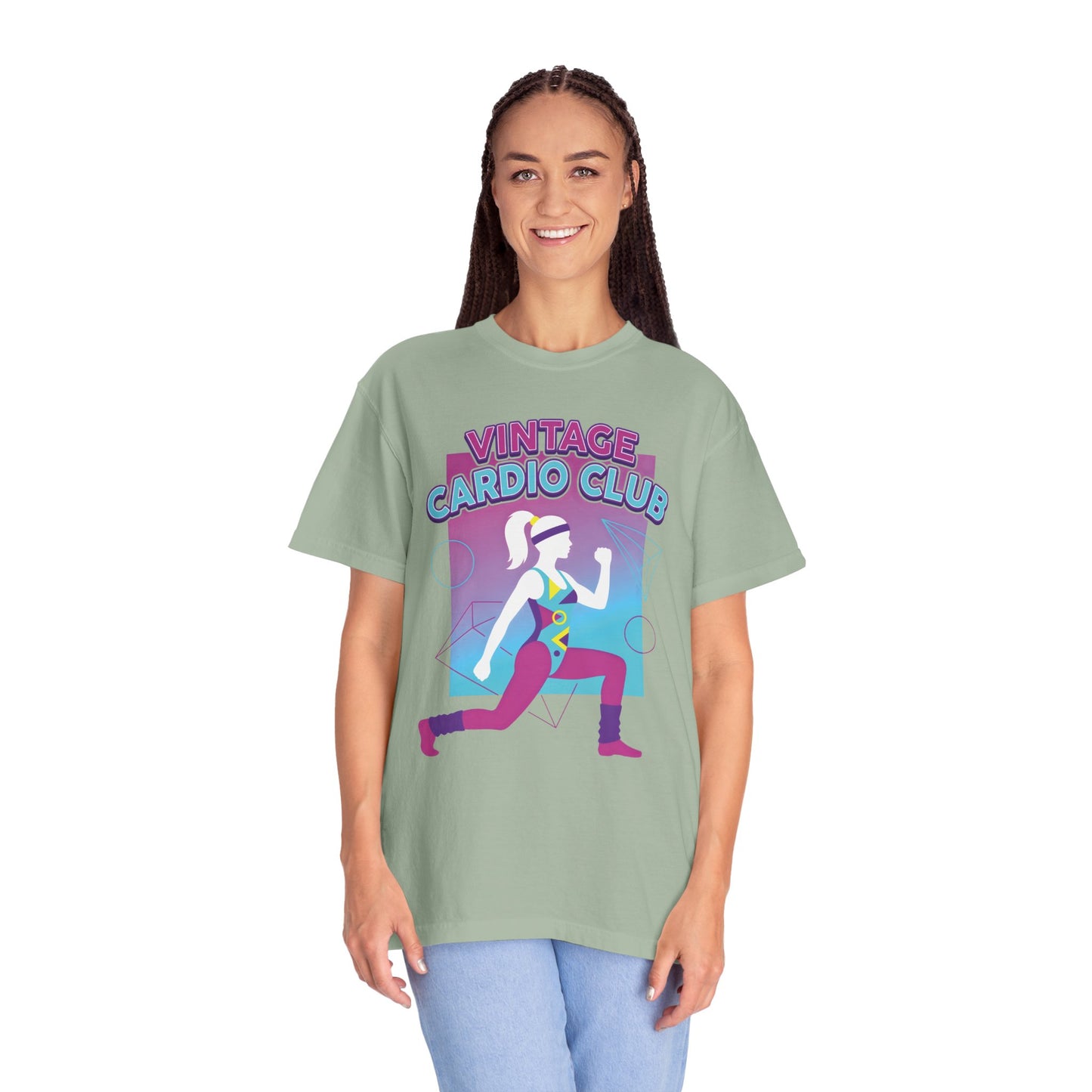 Vintage Cardio Club Retro 80s Lunge Graphic Tee | Workout Shirt Women