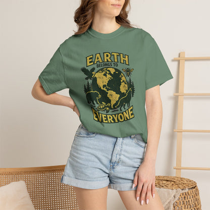 Earth Belongs to Everyone Earth Day Tee | Conservation Art Shirt | Wildlife Gift