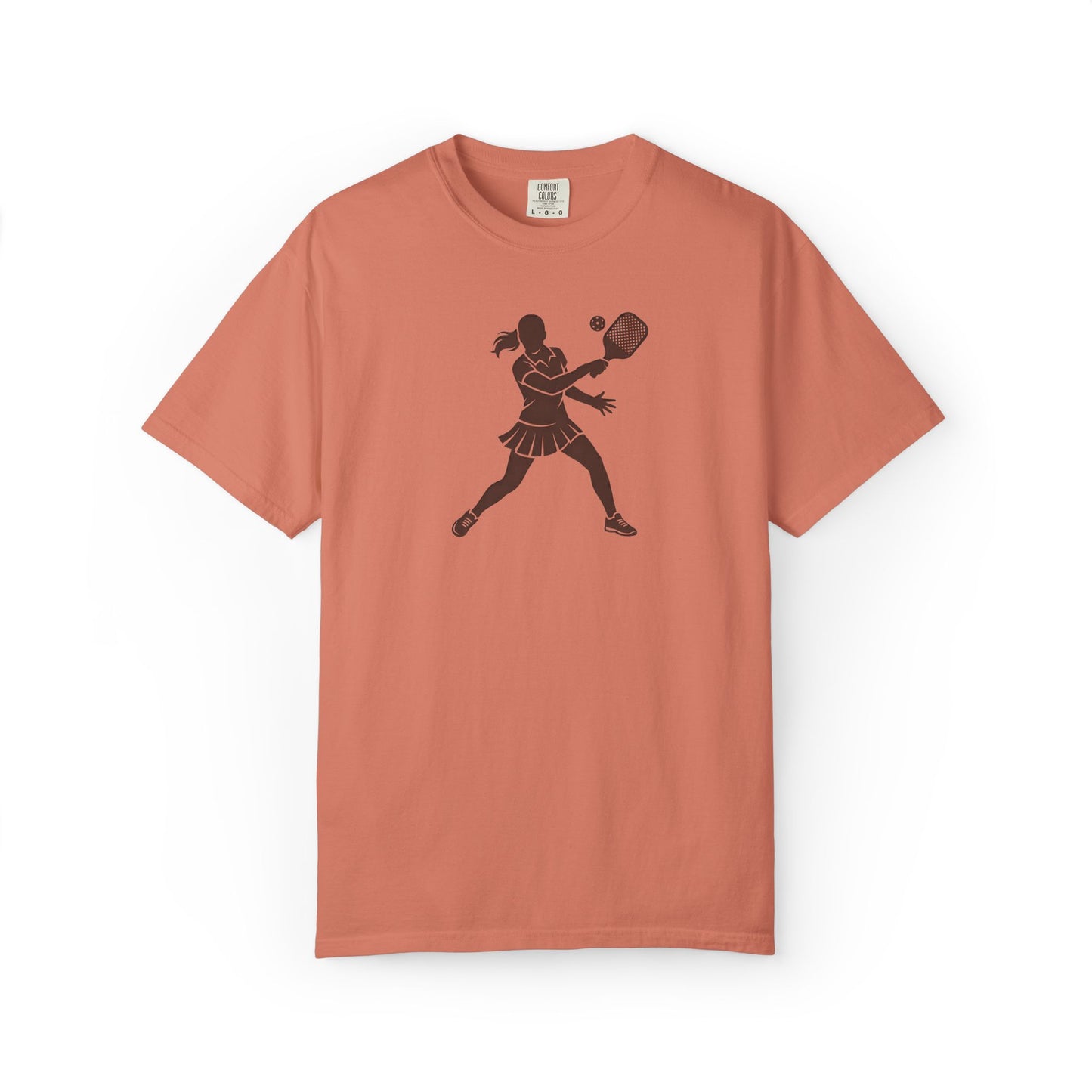 Pickleball Female Silhouette Icon Tee Minimalist Pickler Graphic Women T-Shirt