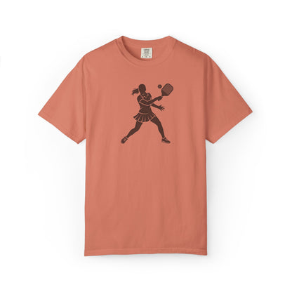Pickleball Female Silhouette Icon Tee Minimalist Pickler Graphic Women T-Shirt
