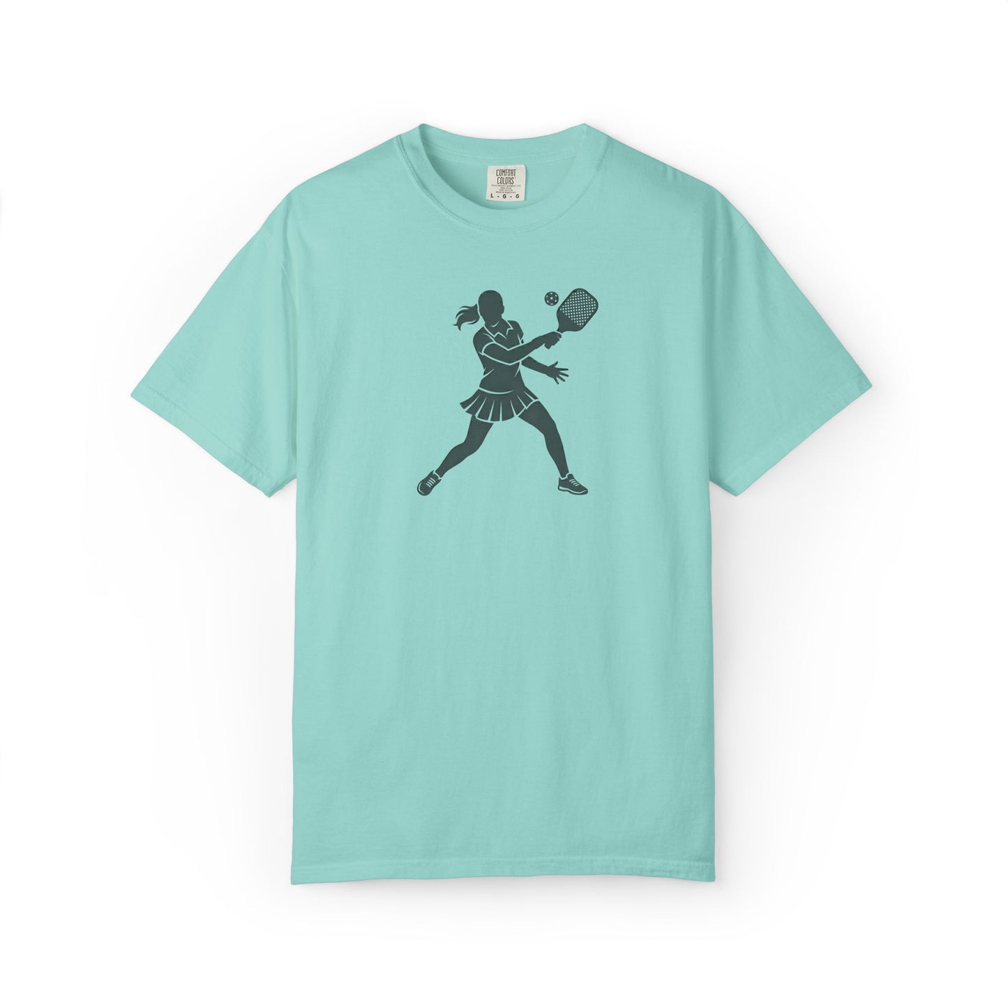 Pickleball Female Silhouette Icon Tee Minimalist Pickler Graphic Women T-Shirt