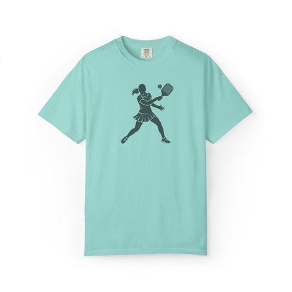 Pickleball Female Silhouette Icon Tee Minimalist Pickler Graphic Women T-Shirt