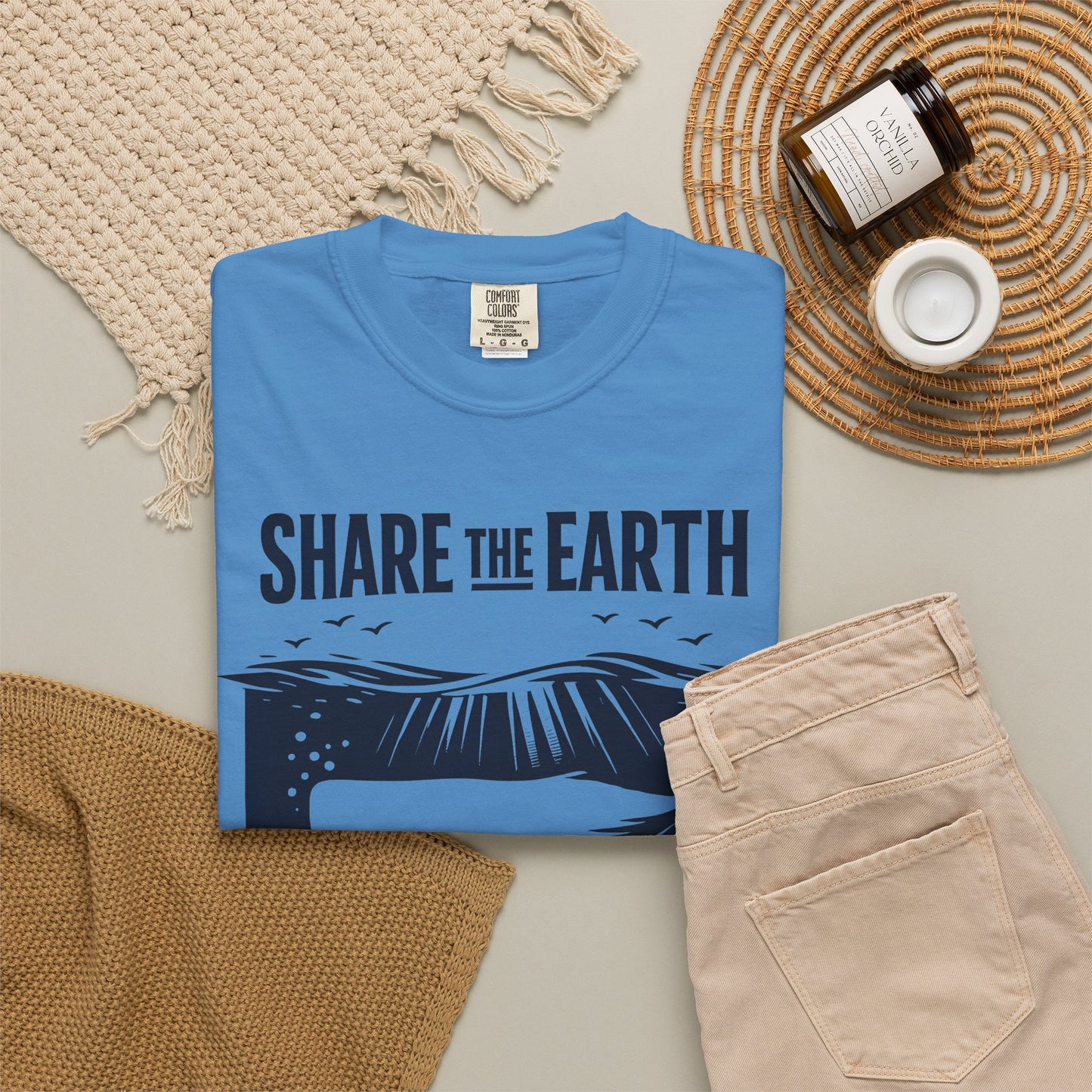 Whale Conservation Tee | Share the Earth Graphic Shirt | Ocean Wildlife Gift | Unisex
