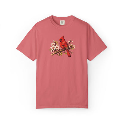 Cardinal Botanical Tee | Vintage Bird Art Shirt | Bird Watcher Gift