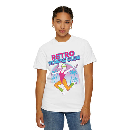 Retro Fitness Club 80s Aerobics Graphic Tee | Vintage Gym Shirt Women