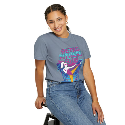 Retro Fitness Club High Kick 80s Tee | Vintage Aerobics Shirt Women