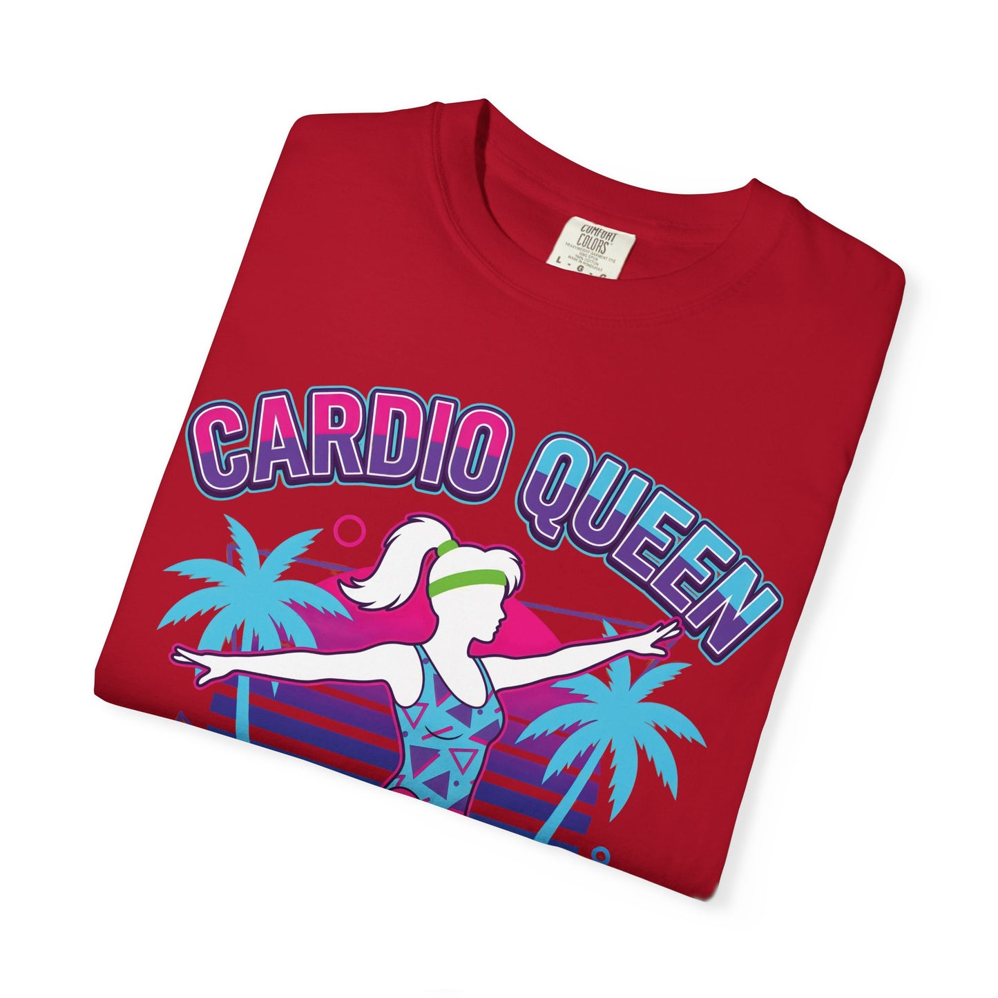 Cardio Queen Retro 80s Aerobics Graphic Tee | Vintage Workout Shirt Women