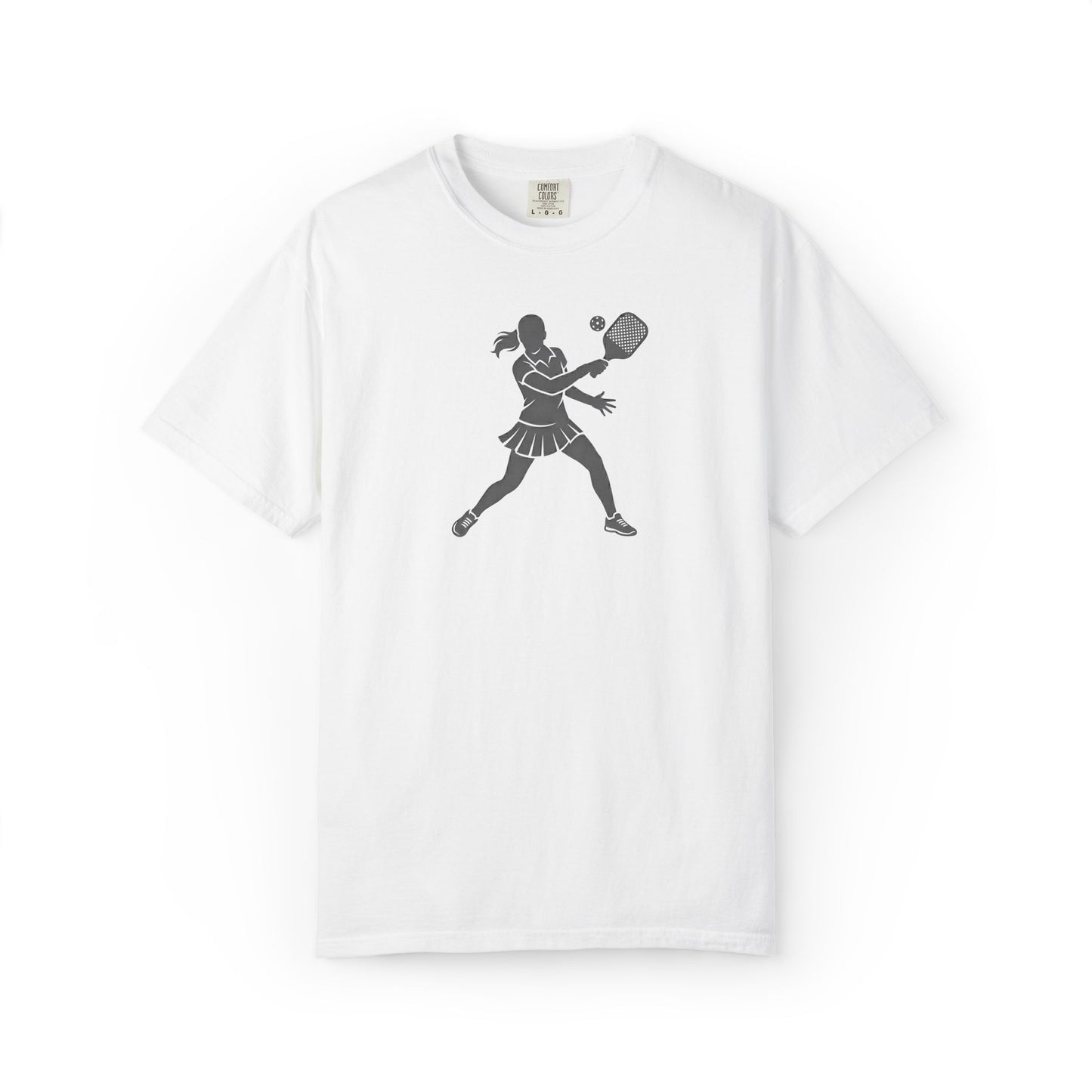 Pickleball Female Silhouette Icon Tee Minimalist Pickler Graphic Women T-Shirt