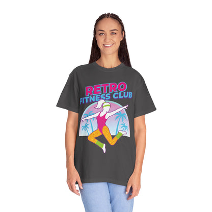 Retro Fitness Club 80s Aerobics Graphic Tee | Vintage Gym Shirt Women