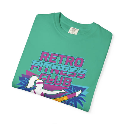 Retro Fitness Club High Kick 80s Tee | Vintage Aerobics Shirt Women