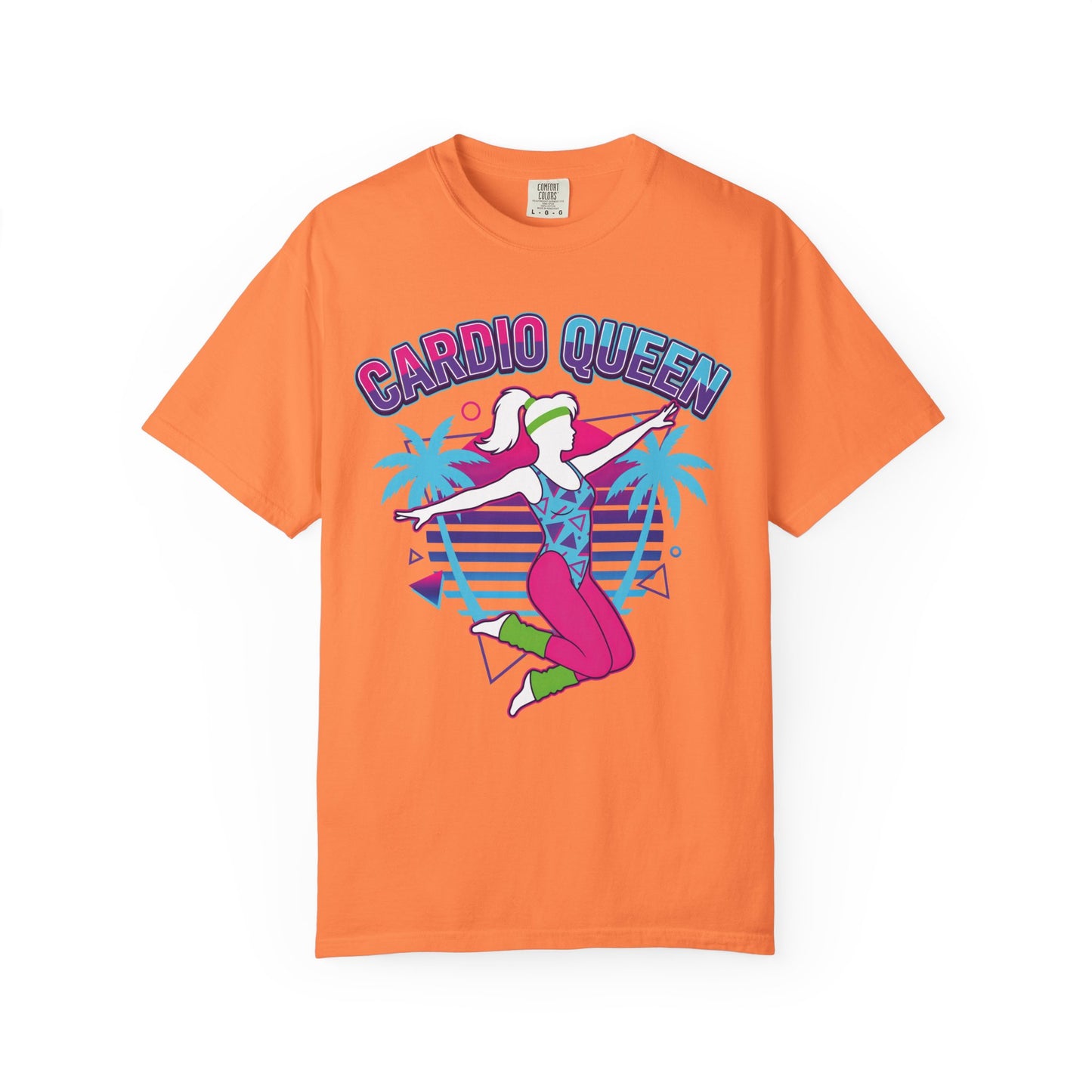 Cardio Queen Retro 80s Aerobics Graphic Tee | Vintage Workout Shirt Women