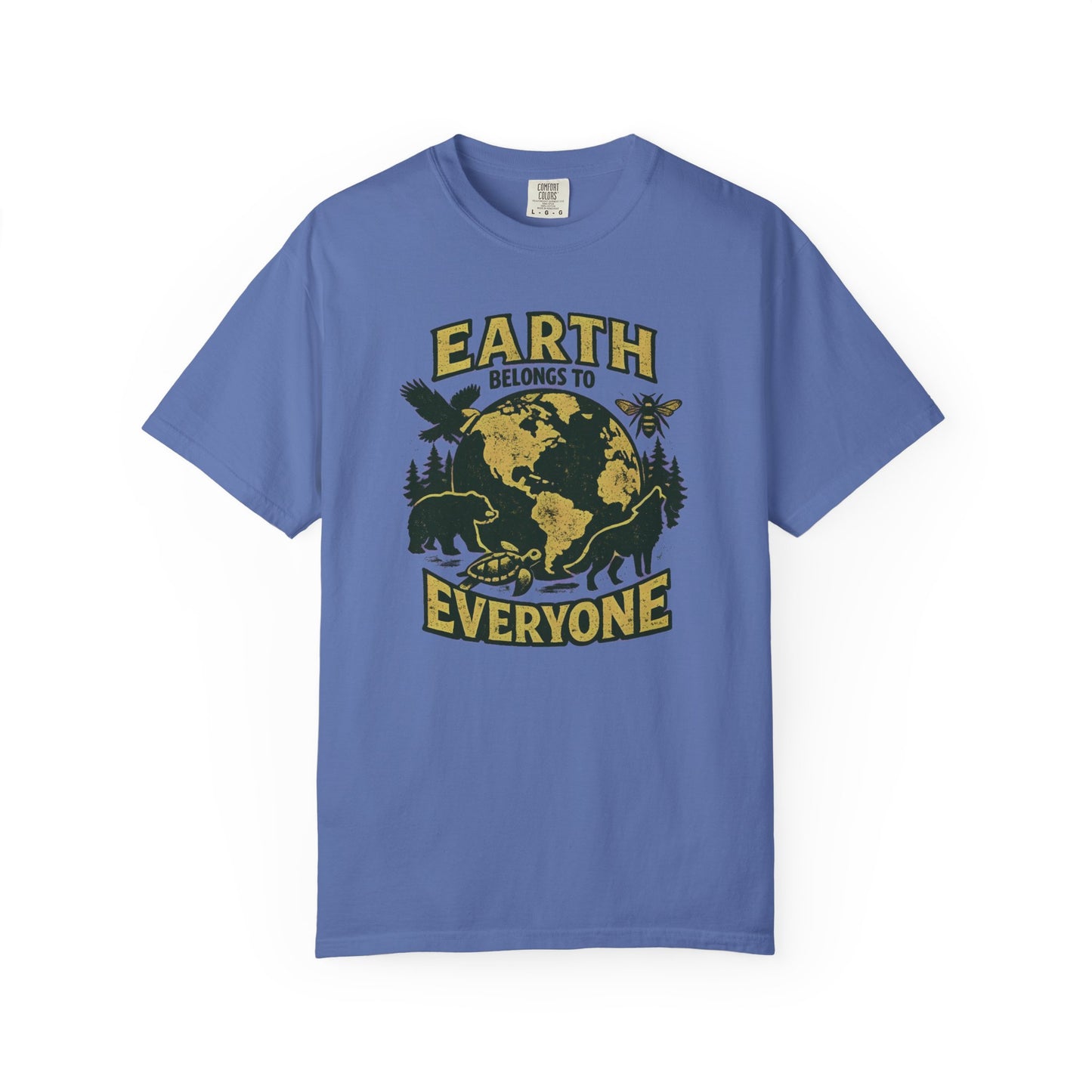 Earth Belongs to Everyone Earth Day Tee | Conservation Art Shirt | Wildlife Gift