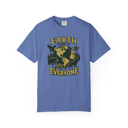 Earth Belongs to Everyone Earth Day Tee | Conservation Art Shirt | Wildlife Gift