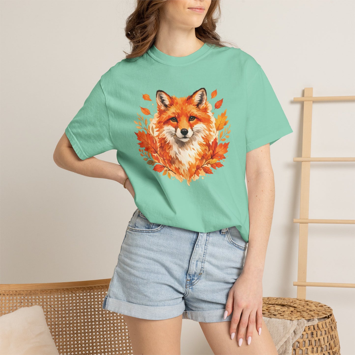 Watercolor Fox Graphic Tee | Autumn Wildlife Art Shirt | Nature Lover Gift | Unisex