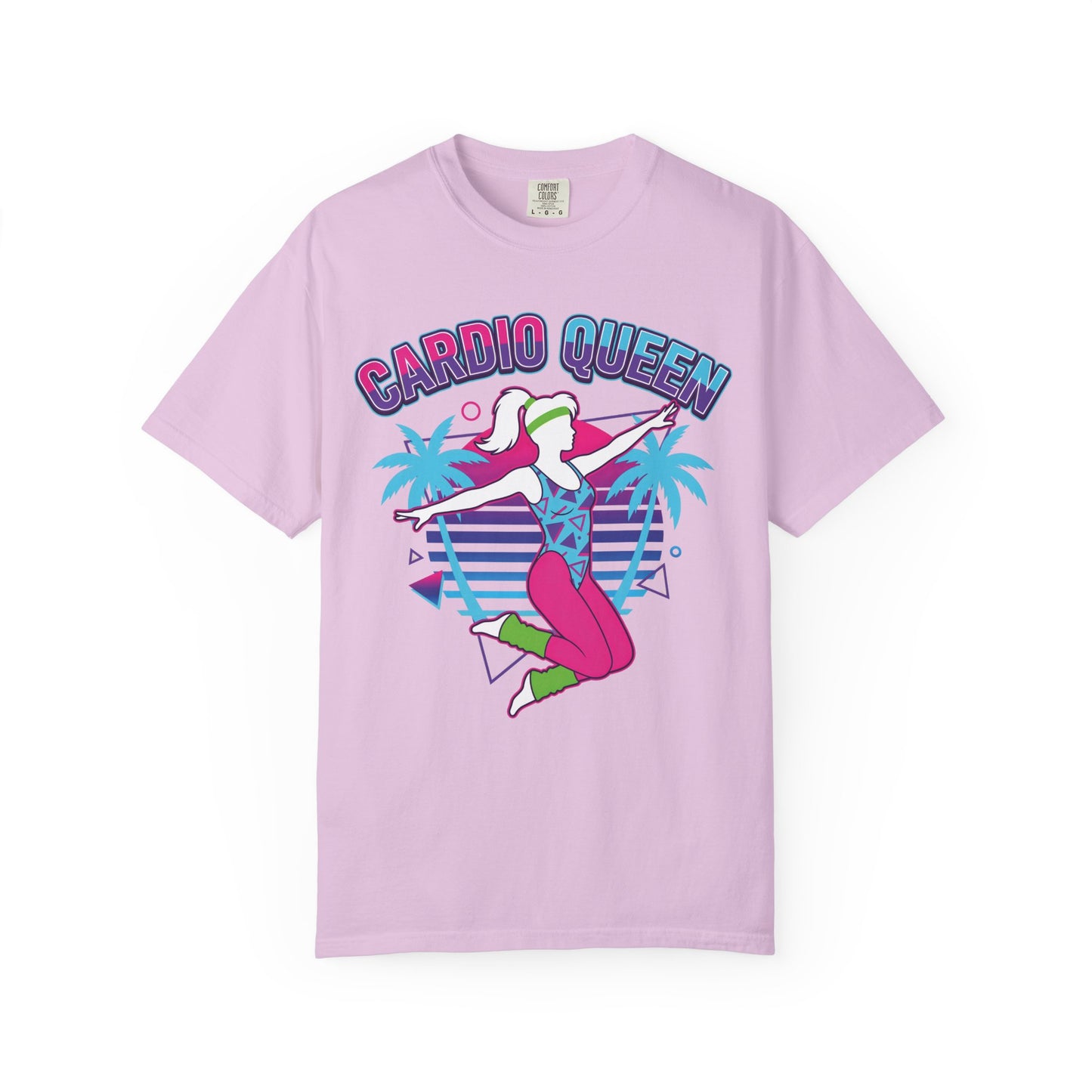 Cardio Queen Retro 80s Aerobics Graphic Tee | Vintage Workout Shirt Women