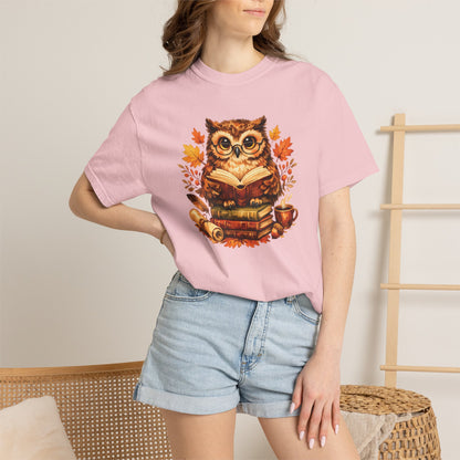Wise Owl Watercolor Humor Tee | Book Lover Nature Shirt | Whimsical Wildlife Gift