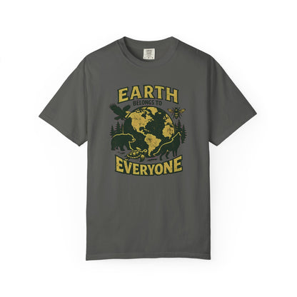 Earth Belongs to Everyone Earth Day Tee | Conservation Art Shirt | Wildlife Gift