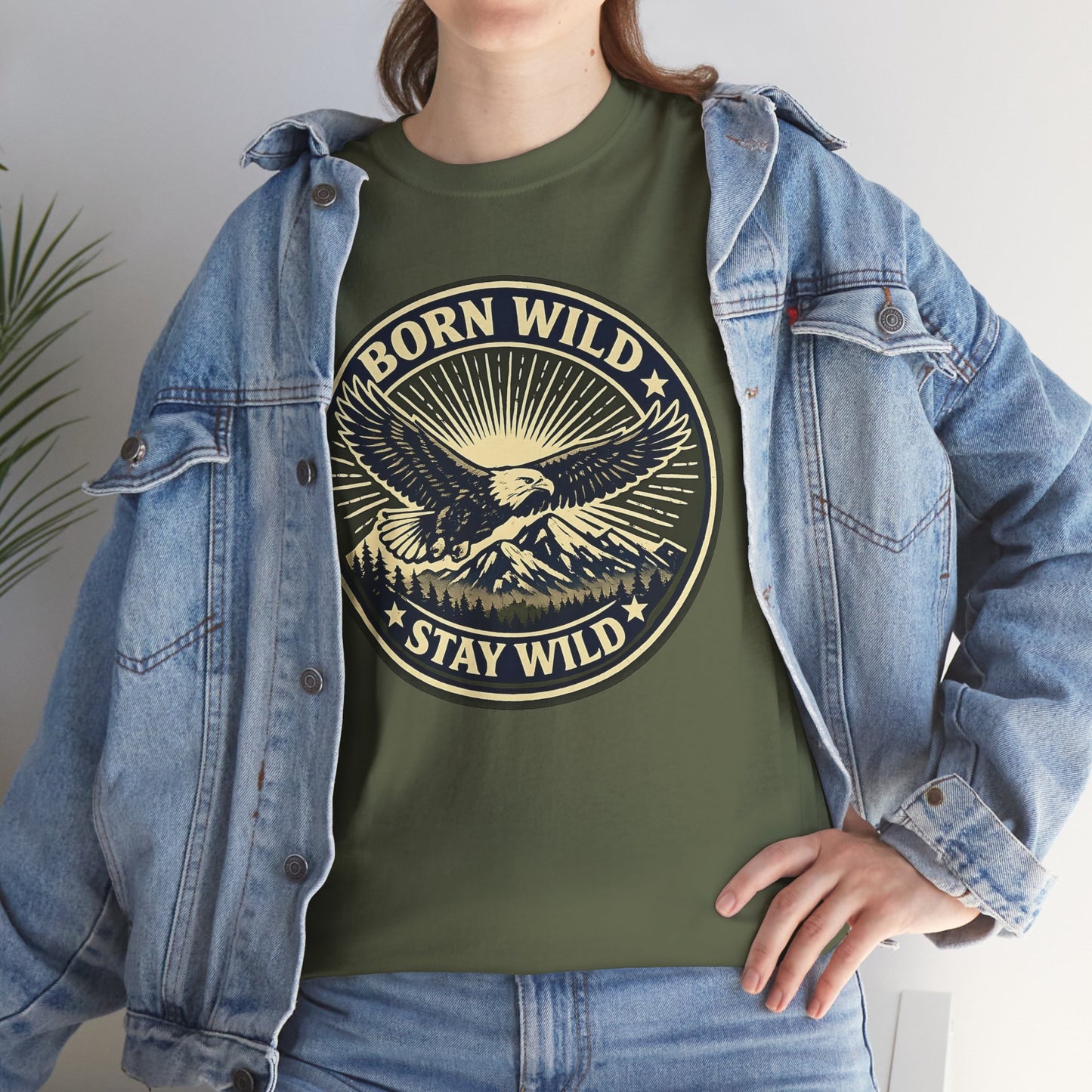 Eagle Ranger Patch Graphic Tee | Mid-Century Outdoor Shirt | Born Wild Stay Wild Unisex