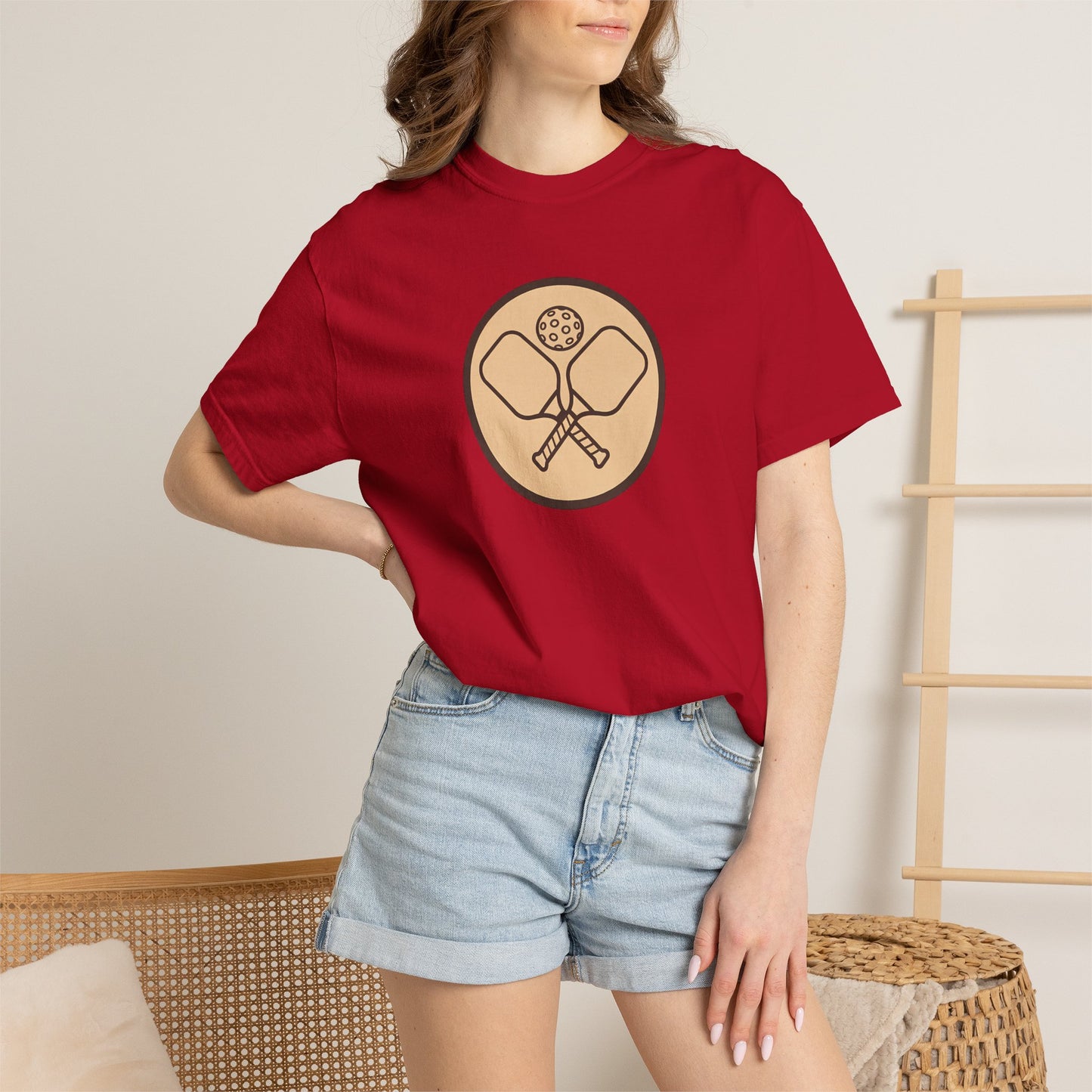 Vintage Pickleball Badge Tee Pickler Crest Minimalist Unisex Shirt