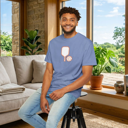Pickleball Paddle And Ball Icon Tee Minimalist Pickler Unisex T-Shirt