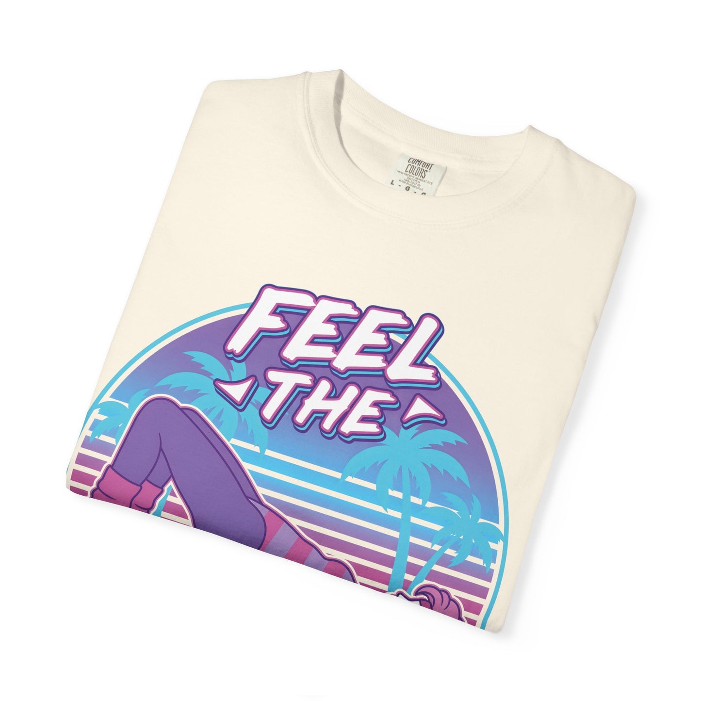 Feel the Burn Retro 80s Glute Thrust Pose Graphic Tee | Vintage Workout Shirt