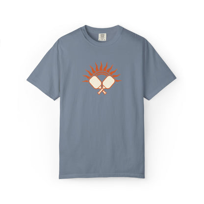 Pickleball Sun Badge Tee Pickler Vintage Minimalist Unisex Shirt
