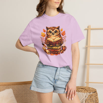 Wise Owl Watercolor Humor Tee | Book Lover Nature Shirt | Whimsical Wildlife Gift
