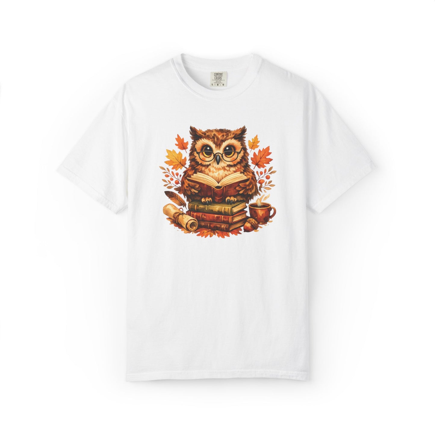 Wise Owl Watercolor Humor Tee | Book Lover Nature Shirt | Whimsical Wildlife Gift