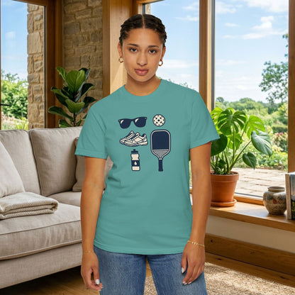 Pickleball Essentials Icon Tee Minimalist Pickler Sport Unisex Graphic Shirt
