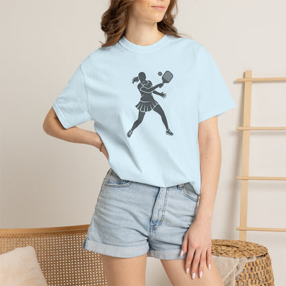 Pickleball Female Silhouette Icon Tee Minimalist Pickler Graphic Women T-Shirt